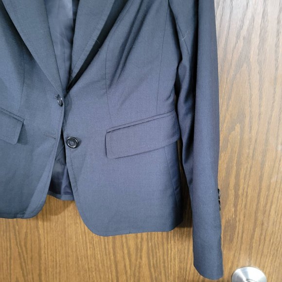 Vintage 90s The Limited Collection Navy Blue Tailored  Suit Jacket Size 6 - Picture 3 of 15